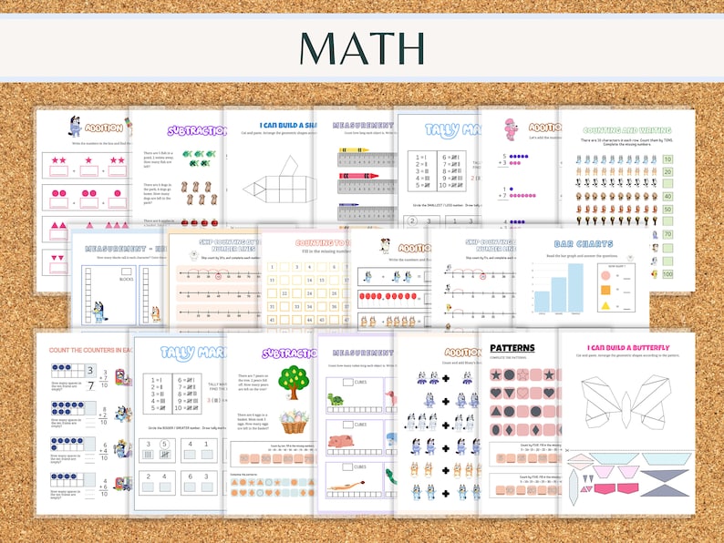 Kindergarten Curriculum Homeschool Workbook: Level 2 Learning, 220 Pages (Digital Download)