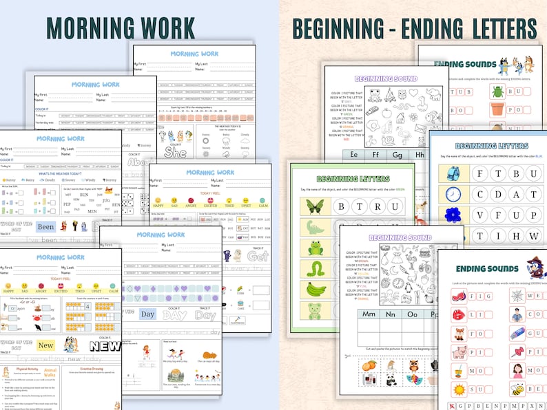 Kindergarten Curriculum Homeschool Workbook: Level 2 Learning, 220 Pages (Digital Download)