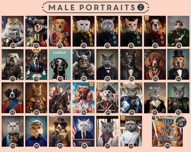 Custom Pet Portrait Painting Canvas, Renaissance Dog Portrait from Photo, Royal Pet King Portrait Painting Digital Art, Portrait Art Design