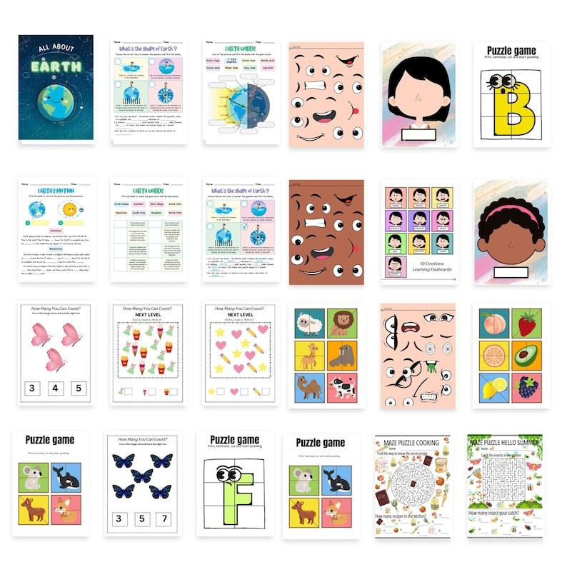 Kids Learning & Classroom Activities Bundle |Teachers Parents Worksheets For Kids | DFY Digital Product Bundle| PLR MRR Master Resell Rights