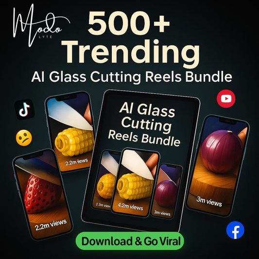 500+ AI Glass Cutting Reels: Viral TikTok, YouTube, Instagram Content Download Now