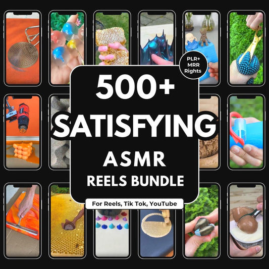 500+ Satisfying Reels Bundle ASMR Faceless Videos for Relaxing Viral Content Instagram TikTok YouTube Shorts Digital Download